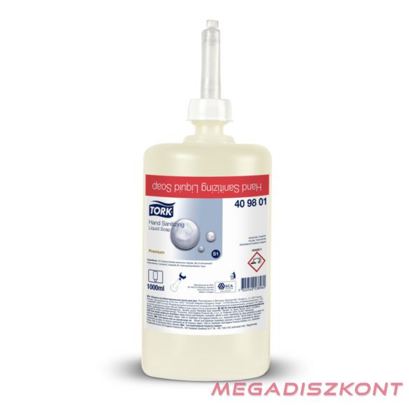 Tork 409801 kézfertőtlenítő folyékony szappan, átlátszó, S1 rendszer, 1000 ml, b