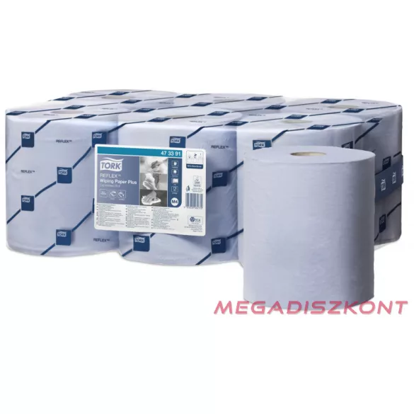 Tork 473391 Reflex™ törlőpapír plusz, kék, M4 rendszer, 2 réteg, 151 m, 6 tekerc